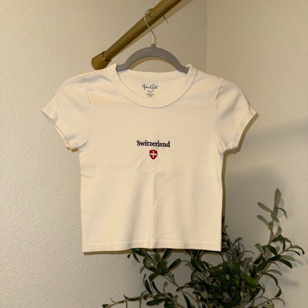 Brandy Melville Switzerland Baby Tee One Size